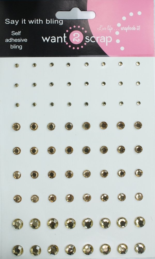 Smokey Brown Rhinestone Stickers