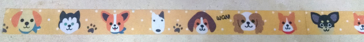 Cute Dog/Puppy Printed Washi Craft Tape - 10meters
