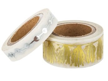 Gold and Silver Foil Tassel Washi Tape