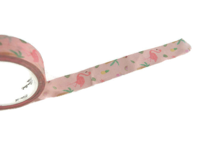 Pink Flamingo Printed Washi Craft Tape - 10meters