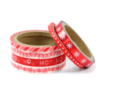 Foil Red Christmas Washi Tape