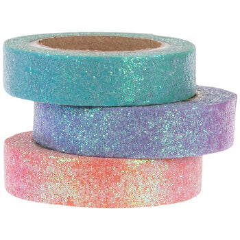 Bright Ombre Glitter Washi Tape - 3 Spools