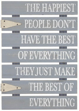 Happiest People On Earth Pallet Sign Decor
